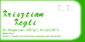 krisztian kegli business card